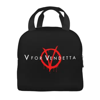 2023 Новый Логотип V For Vendetta, Изолированная Сумка Для Ланча Для Женщин, Сменный Кулер, Термальная Коробка Для Бенто, Пляжный Кемпинг, Путешествия 1