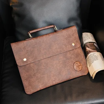 Модная мужская сумка в стиле ретро, ультратонкий портфель для документов, Повседневная модная маленькая сумка для мужчин
