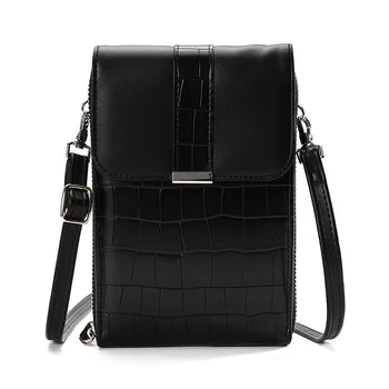 Новая модная сумка с пряжкой, Женская сумка, кошелек с крокодиловым узором, Многофункциональная Мини-сумка для мобильного телефона, Сумки, Кошелек 0