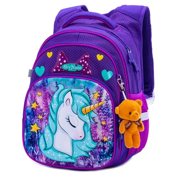 Winner One 3D Мультяшная школьная сумка для Девочек, Ортопедический рюкзак с мультяшным рисунком, детские школьные сумки, Студенческая Мочила 1-4 класса
