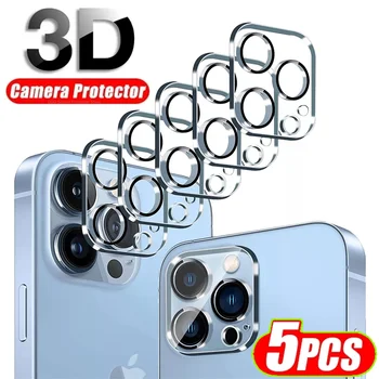 5шт Защитная пленка для камеры iPhone 11 12 13 Pro Max Защитное Стекло заднего объектива на iPhone 15 14 PRO XS MAX XR 12 Mini 3D Glass