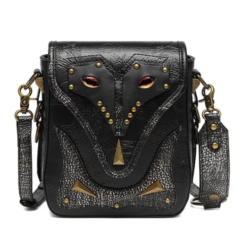 Женская сумка в стиле стимпанк, европейская и американская ретро-сумка-мессенджер, маленькая квадратная сумка через плечо, готическая сумочка-кошелек