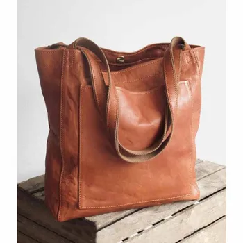 Модная Женская сумка через плечо из мягкой искусственной кожи, Повседневная женская сумка-тоут Большой емкости, однотонная женская дорожная сумка