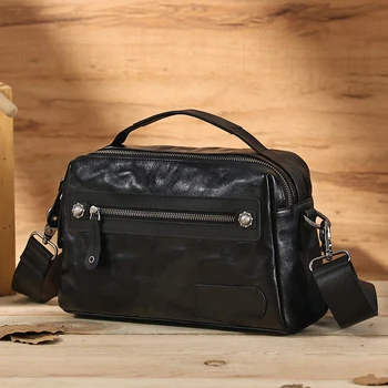 Кожа для высококачественных сумок нового дубления, Качественная кожаная сумка-мессенджер, Мужская дизайнерская сумка из натуральной кожи, Деловая