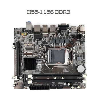 Материнская плата H55 LGA1156 Поддерживает процессор серии I3 530 I5 760, память DDR3, Запасные части материнской платы I3 550 CPU + кабель SATA + Кабель переключателя 1