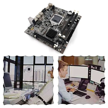 Материнская плата H55 LGA1156 Поддерживает процессор серии I3 530 I5 760, память DDR3, Запасные части материнской платы I3 550 CPU + кабель SATA + Кабель переключателя 4