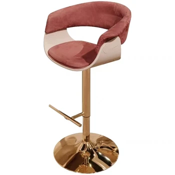 Индивидуальный итальянский роскошный постмодернистский дизайнерский подъемный барный стул из нержавеющей стали KTV на стойке регистрации.