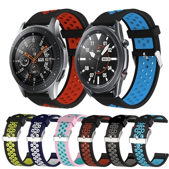 20мм 22мм Ремешок Для часов Samsung Galaxy Watch 3 41мм 45мм Силиконовый Ремешок Для Часов Galaxy 42мм 46мм/Gear S3 Frontier Спортивный Ремешок