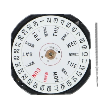 Аксессуары для часов Механизм VX33E Кварцевый механизм с тремя контактами и двойным окошком календаря VX33 Без батареек