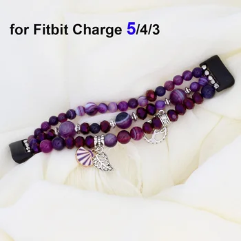 Ювелирный Браслет для Fitbit Charge 5 Band для женщин/Charge 3 4 Браслет Замена Ремешка DIY Ремешок для Часов Нарядные Эластичные Бусины