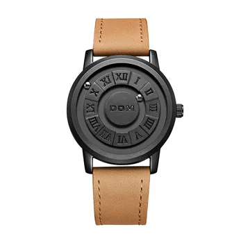 DOM Новая концепция тренда, мужские часы, креативный указатель прокрутки, магнитная сила, модные водонепроницаемые часы, Бесплатная доставка