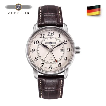 Оригинальные Немецкие часы Zeppelin для Мужчин, Деловые Кварцевые Часы, Простые Нишевые Легкие Роскошные Часы, Кожаные Мужские Часы, Модные Спортивные