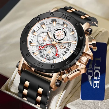 Новые мужские часы LIGE, военные часы, Лучший бренд класса Люкс, Повседневные спортивные кварцевые наручные часы с датой для мужчин, хронограф Relogios Masculino
