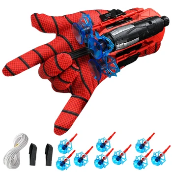Супергерой Marvel, Человек-паук, Пусковая установка, игрушка на запястье, мягкая пуля, пистолет, приклеивающийся к стене, Человек-паук, реквизит для косплея, Перчатки, подарок, детская игрушка