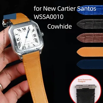 Быстроразъемный Дизайн для Нового Cartier Santos WSSA0010 WSSA0018 Сменный Ремешок для часов среднего и большого Размера, ремешок для наручных часов 19 мм 21 мм