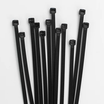 100 шт./упак. самоблокирующиеся пластиковые нейлоновые спиральные стяжки, черное кольцо для крепления кабельной стяжки, промышленная кабельная стяжка, набор настольных стяжек 2