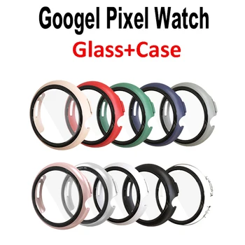 Стекло + чехол для Google Pixel Watch, защитная крышка, закаленная пленка для экрана, умные часы, Защита ПК, жесткая оболочка, аксессуары correa