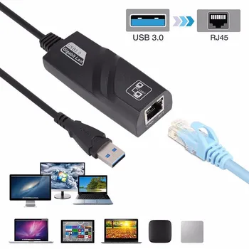 1-5 шт. 10/100/1000 Мбит/с USB 3,0 USB 2,0 Проводной USB TypeC К Rj45 Lan Ethernet Адаптер RTL8153 Сетевая карта для ПК Macbook Windows 5