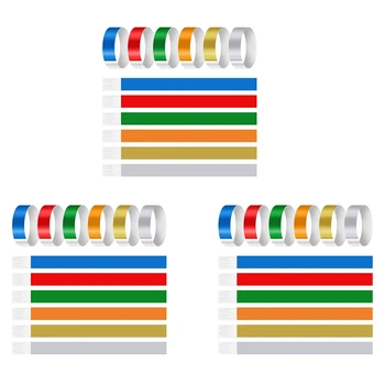 1800 ШТ Неоновых Цветных Браслетов Для Мероприятий, Синтетические Бумажные Водонепроницаемые Легкие Браслеты Для Идентификации Активности