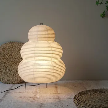 Японский Дизайн, настольная лампа Akari Noguchi Yong, Декоративная настольная лампа из белой рисовой бумаги для спальни, гостиной/столовой, кабинета в лофте