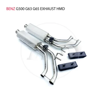 Выхлопная система HMD из нержавеющей Стали с четырьмя или Шестью выходами Catback Подходит для модификации Benz G500 G63 G65 Электронный клапан 1