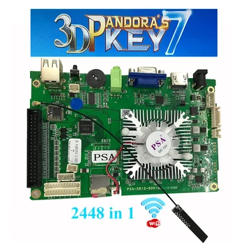 3D Pandora Key 7 Семейная версия Материнской платы, Аркадная игровая консоль Jamma, печатная плата 140, поддержка 3D добавления игр, USB геймпад 5