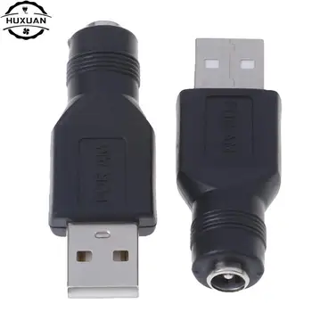 1шт Черный USB-штекер до 5,5 мм X 2,1 мм Женский Преобразователь питания постоянного тока Адаптер Зарядного устройства USB-Штекер Type c Разъем