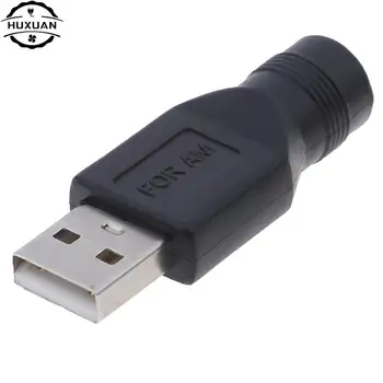 1шт Черный USB-штекер до 5,5 мм X 2,1 мм Женский Преобразователь питания постоянного тока Адаптер Зарядного устройства USB-Штекер Type c Разъем 4
