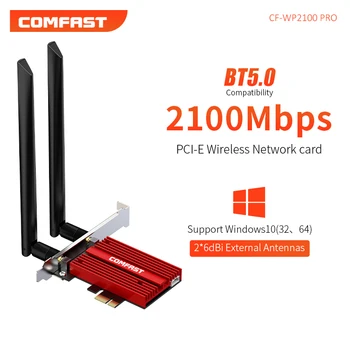 WiFi 6 2100 Мбит/с PCI-E Bluetooth Беспроводной Адаптер Intel9260AC с чипом BT 5,0 Pci Express Сетевая карта CF-WP2100pro Антенна Для Win 1