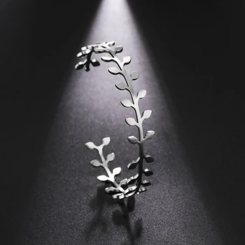 Геометрические браслеты Cazador на руку для женщин, ювелирные изделия из нержавеющей Стали, Прямоугольные браслеты в виде звездочек, листьев, подарки на День матери 2023 1