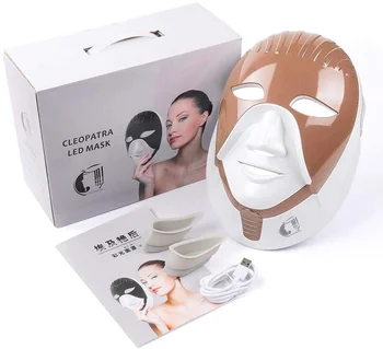 8-цветная светодиодная маска для лица, фотонный свет, лечение акне, Увлажнение кожи, Подтяжка, Косметологическое устройство, средство против старения, Морщин