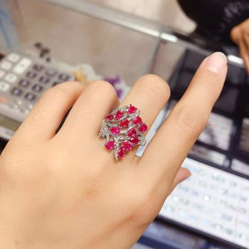 Обручальное кольцо для женщин, роскошное кольцо из стерлингового серебра 925 пробы с натуральным розовым сапфиром, ювелирные изделия, Бесплатная доставка для женщин в оригинальную дату