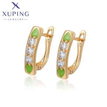 Ювелирные изделия Xuping, летний стиль, простые популярные модные женские серьги-кольца для девочек золотого цвета X000664052