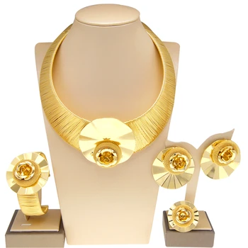 Набор ювелирных изделий Для женщин Бразильского золотого цвета Оригинальное издание Дизайн Роскошное Ожерелье Браслет 2022 Модные тенденции H30003