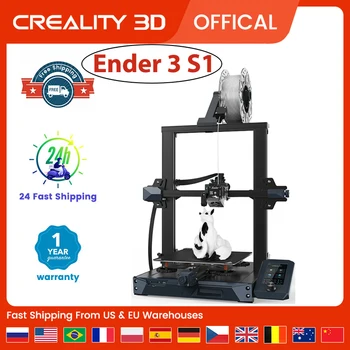 CREALITY Ender-3 S1 3D-принтер с двойной Передачей, Экструдер с Двойной осью Z, 32-Битный Бесшумный Высокоточный CR Touch, Автоматическое Выравнивание кровати