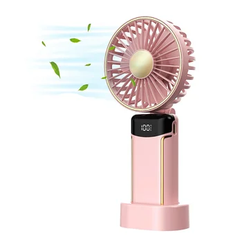 Портативный ручной вентилятор, мини персональный ручной вентилятор, 8-20-часовые USB-перезаряжаемые ручные вентиляторы, маленький карманный вентилятор розового цвета