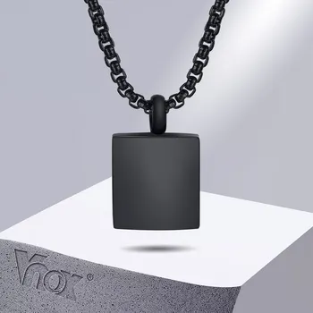 Ожерелья-урны для кремации Vnox для праха, Мужские и женские ожерелья-памятники из нержавеющей стали