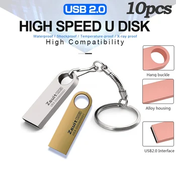 USB Флэш-накопители без металла с пользовательским логотипом 64 ГБ Водонепроницаемая флешка 4 ГБ Бесплатный брелок для ключей 2 ГБ Креативный подарок Бесплатная доставка USB
