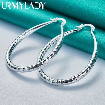 URMYLADY, серьги из стерлингового серебра 925 пробы с текстурой бриллианта, женские серьги для свадебной вечеринки, Модные очаровательные ювелирные изделия