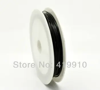 Черная стальная проволока для бисероплетения 1 мм, продается в упаковке по 1 рулону (10 м) M00170