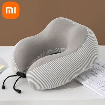 Xiaomi U-образная подушка для шеи из пены с эффектом памяти, Мягкая клетчатая подушка для путешествий, Подушка для сна, Подушка для самолета, Подушка для стула, Подушка для шеи для путешествий в автомобиле