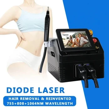 2 В 1 Пикосекундная лазерная машина для удаления волос с длиной волны лазера 808 НМ Устройство для удаления татуировок