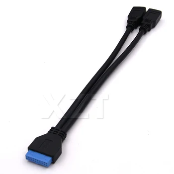 2 Порта USB 3.0 для подключения к материнской плате, 20-контактный разъем для подключения кабеля, адаптер для материнской платы для ПК, чехол для компьютера