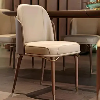 Легкий Роскошный Обеденный стул из массива дерева, стол для переговоров, Стул в стиле постмодерн, Простой стул, Бытовая спинка, стул для спальни
