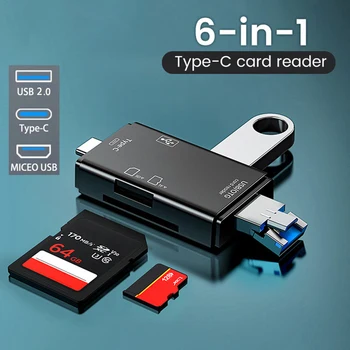 OTG SD TF Кард-ридер 480 Мбит/с Высокоскоростной Адаптер Передачи Данных USB Флэш-накопитель Адаптер Type C USB 2.0 Micro USB Кард-ридер