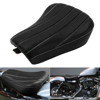 Мотоциклетная черная Подушка для водителя Спереди из искусственной кожи, Подушка для сидения Solo Для Harley Sportster Forty Eight 48 72 2010-2015