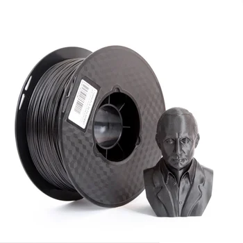 Нить для 3D-принтера, наполненная углеродным волокном PLA, 1,75 мм, 1 кг, Материалы для 3D-печати CF-PLA, высокопрочный черный