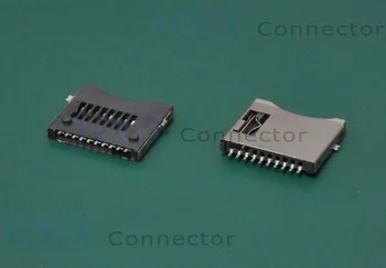 100шт разъемы для слотов для карт Micro SD 10pin, размер колоды карт TF 11,5 * 14 мм, подходят для телефона, планшета, навигации автомобиля