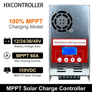 MPPT 60A 12 В 24 В 36 В 48 В Контроллер заряда солнечной батареи 180 В постоянного тока Регулятор батареи Контроллер солнечной панели для всех аккумуляторов