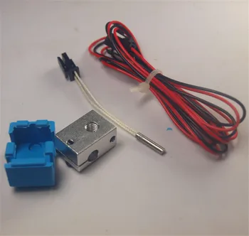 блок v6 и силиконовый носок PT100/K тип термопары Upgrade Kit RepRap 3D принтер hotend kit